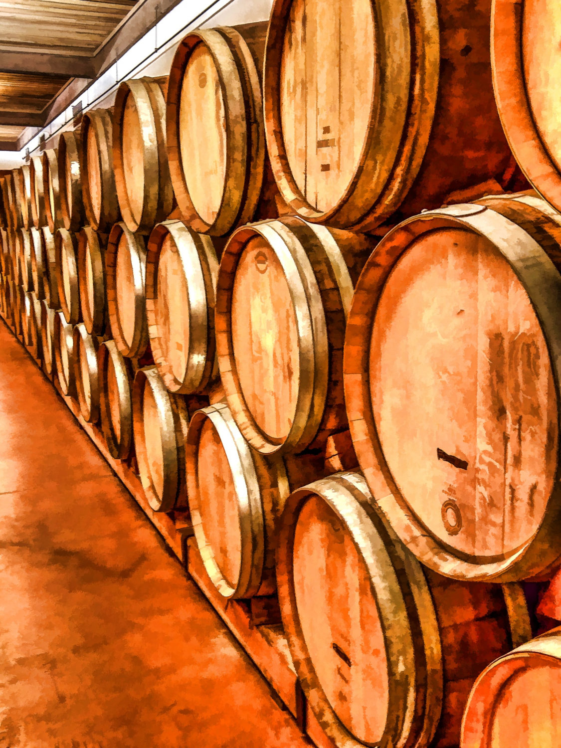 Oak barrels in a Spanish bodega — the Rioja classification system of Crianza, Reserva and Gran Reserva is built around how long the wine spends in barrel and bottle
